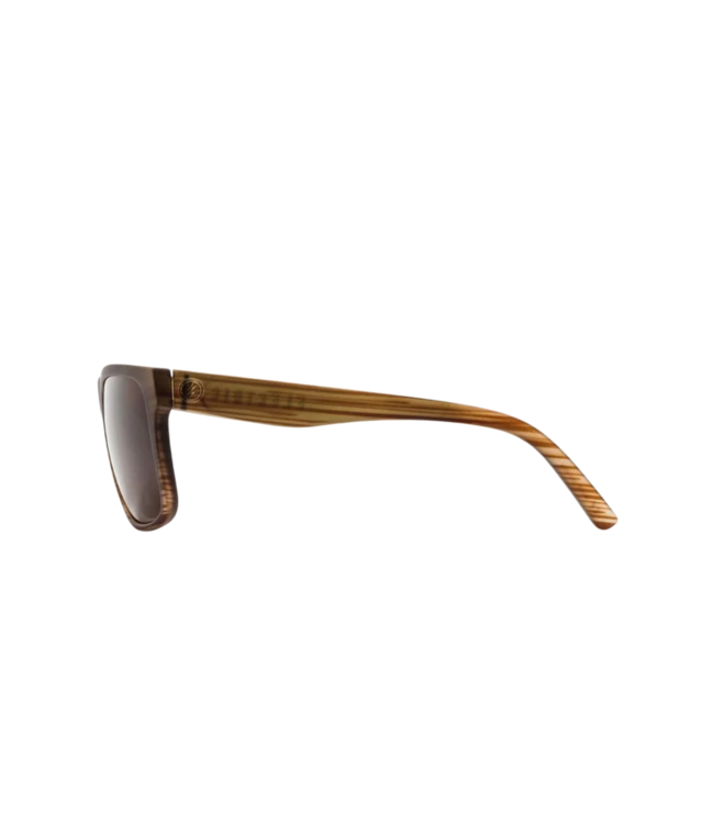 ELECTRIC SWINGARM XL RED WOOD SUNGLASSES w/ BRONZE POLARIZED LENS