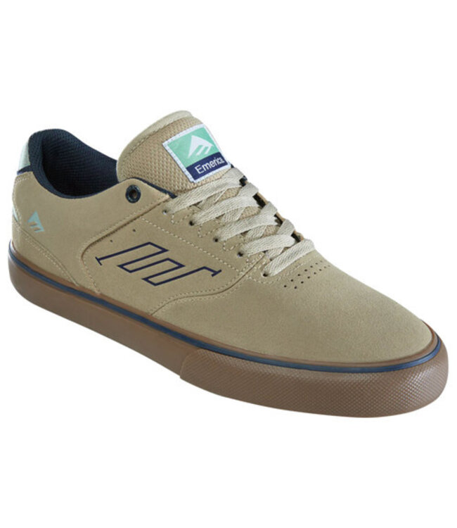 EMERICA THE LOW VULC SHOE TAN/BLUE/GREEN