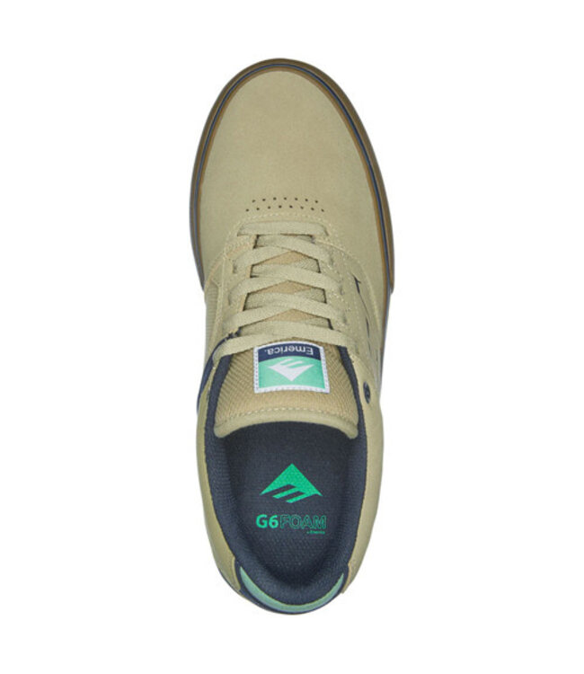 EMERICA THE LOW VULC SHOE TAN/BLUE/GREEN