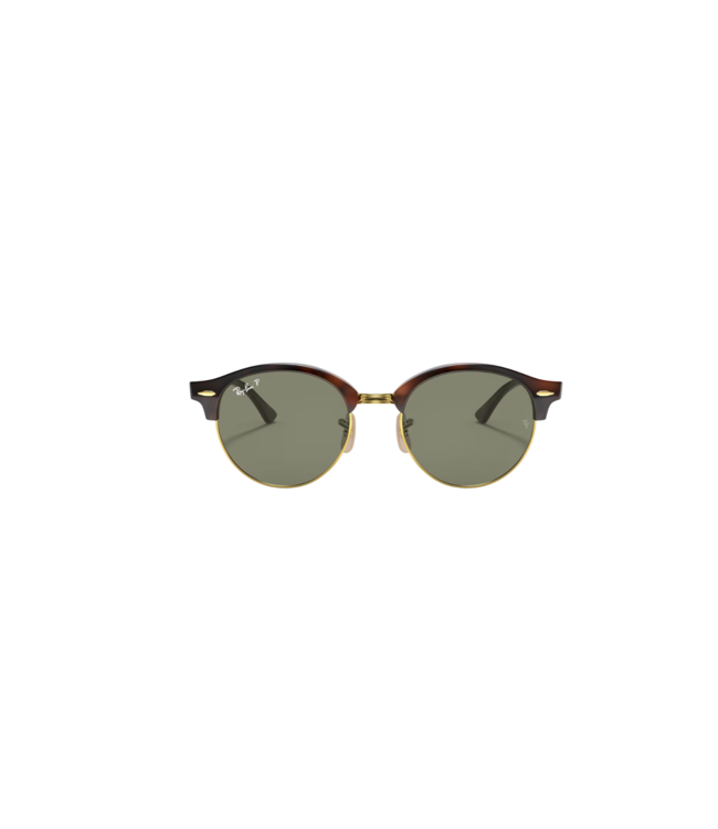 RAY-BAN CLUBROUND SUNGLASSES RED HAVANA w/ G-15 GREEN