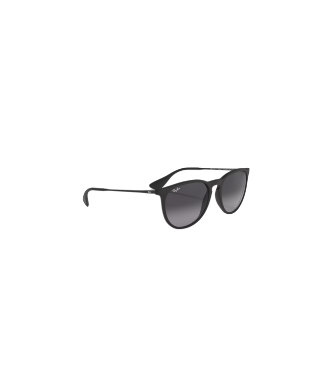RAY-BAN ERIKA SUNGLASSES RUBBER BLACK w/ LIGHT GREY GRADIENT GREY LENS