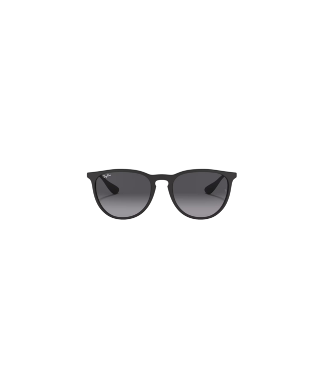 RAY-BAN ERIKA SUNGLASSES RUBBER BLACK w/ LIGHT GREY GRADIENT GREY LENS