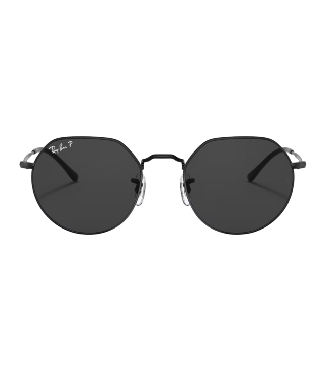 RAY-BAN JACK SUNGLASSES BLACK w/ POLARIZED BLACK LENS