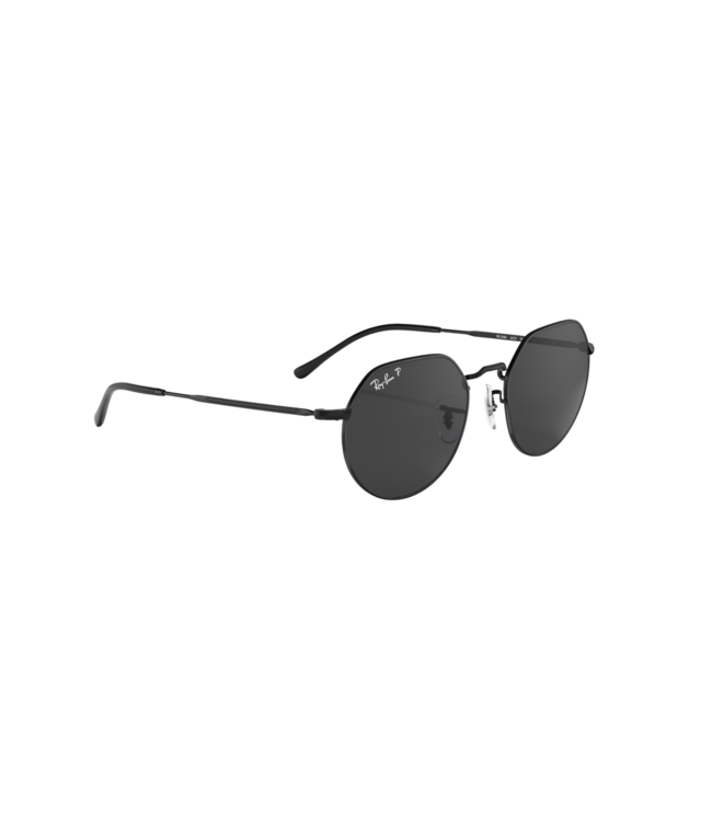 RAY-BAN JACK SUNGLASSES BLACK w/ POLARIZED BLACK LENS