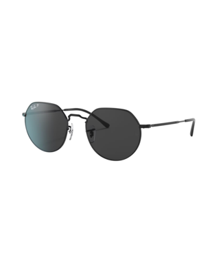 RAY BAN RAY-BAN JACK SUNGLASSES BLACK w/ POLARIZED BLACK LENS