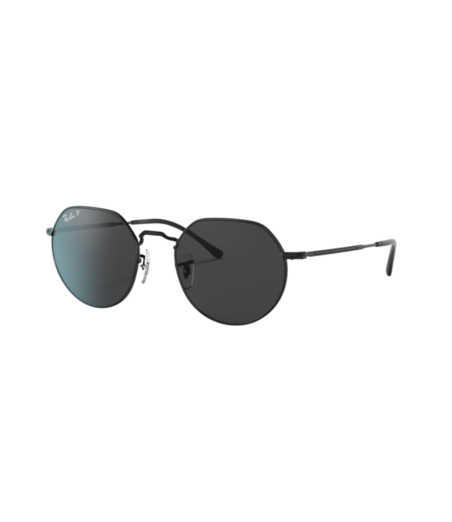 RAY-BAN JACK SUNGLASSES BLACK w/ POLARIZED BLACK LENS
