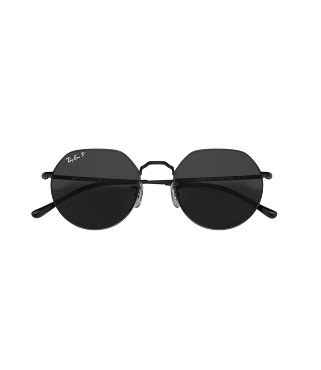 RAY-BAN JACK SUNGLASSES BLACK w/ POLARIZED BLACK LENS
