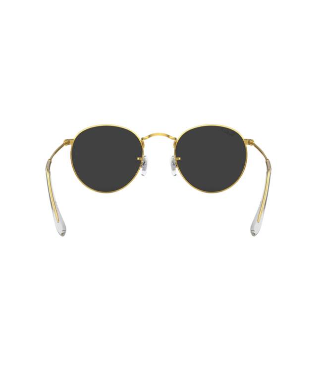 RAY-BAN ROUND METAL SUNGLASSES GOLD w/BLACK