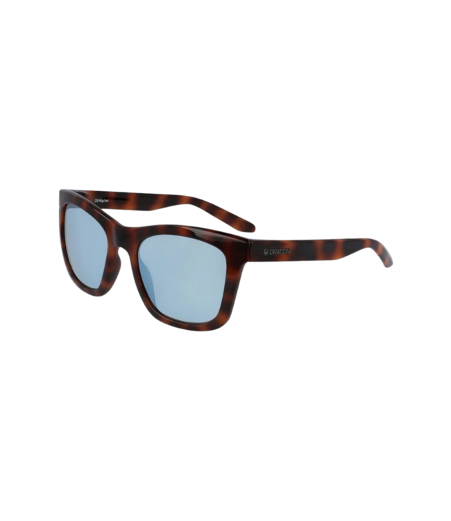DRAGON ARIA SHINY SOFT TORTOISE SUNGLASSES w/ LUMALENS SKY BLUE ION LENS