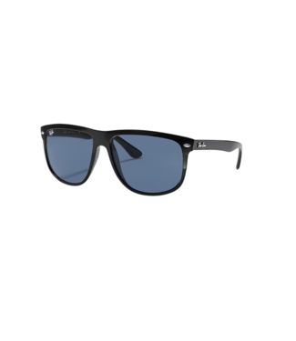 RAY BAN RAY-BAN BOYFRIEND SUNGLASSES BLACK w/ DARK BLUE LENS