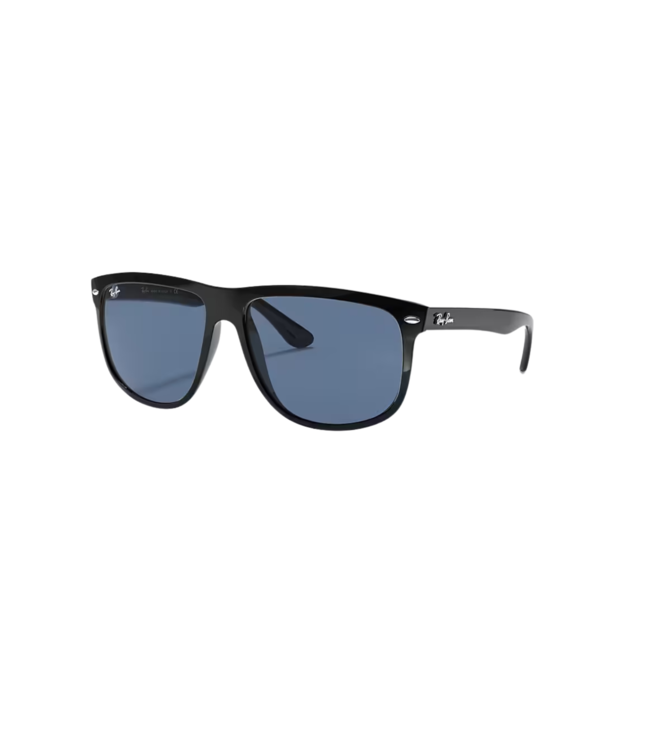 RAY-BAN BOYFRIEND SUNGLASSES BLACK w/ DARK BLUE LENS