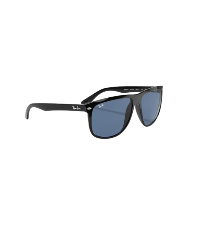 RAY-BAN BOYFRIEND SUNGLASSES BLACK w/ DARK BLUE LENS