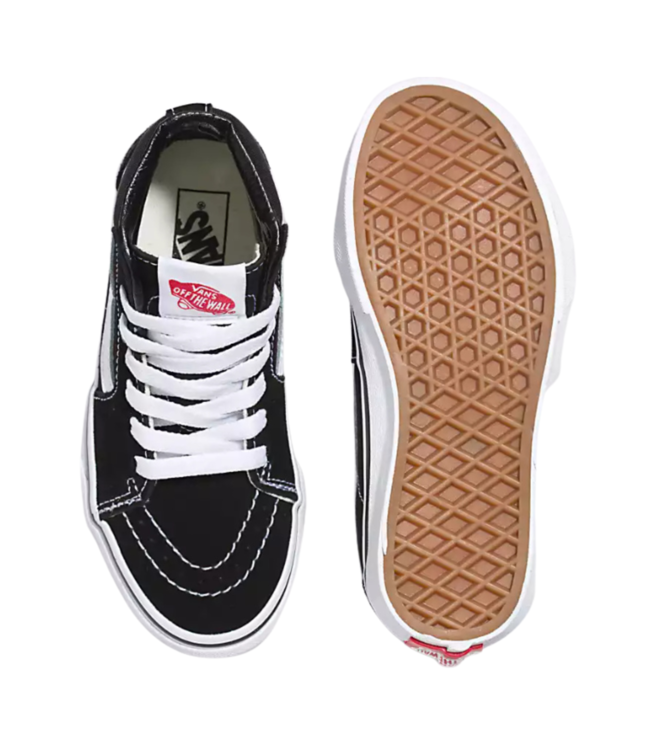 VANS KIDS SK8-HI SHOES BLACK/TRUE WHITE
