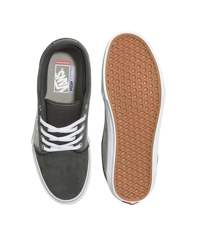 VANS MENS SKATE CHUKKA LOW SHOE DARK GREY/WHITE
