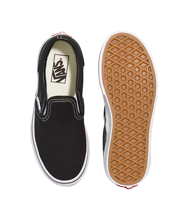 VANS KIDS CLASSIC SLIP ON SHOE BLACK/TRUE WHITE