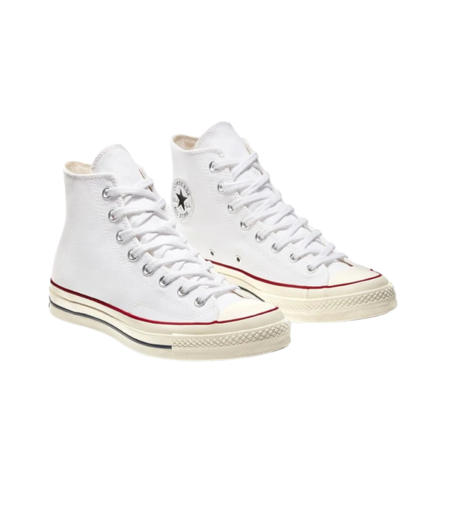 CONVERSE WOMENS CHUCK 70 HI SHOE WHITE/GARNET/GARNET