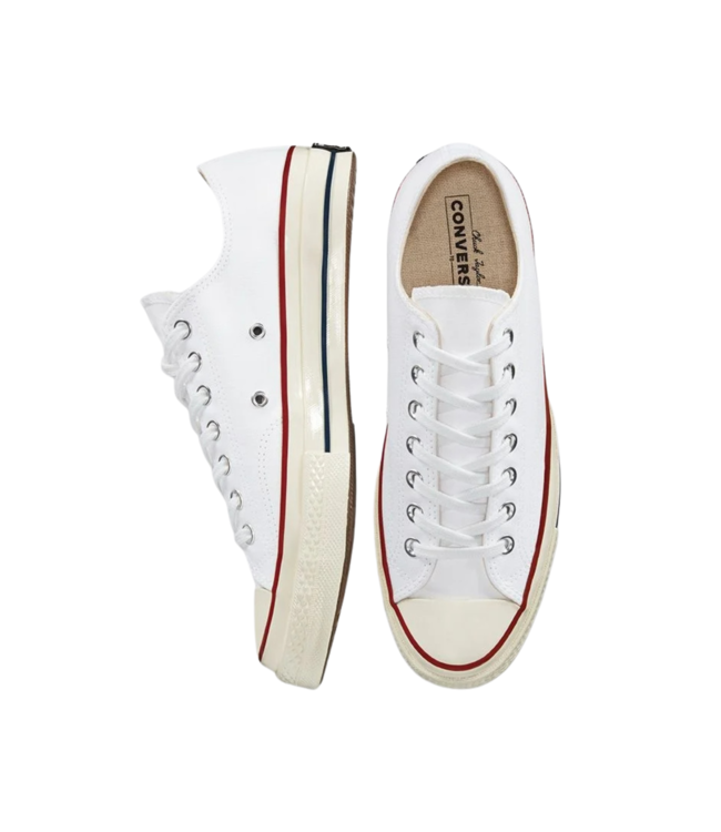 CONVERSE WOMENS CHUCK 70 OX SHOE WHITE/GARNET/GARNET
