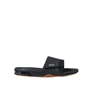 REEF REEF MENS FANNING FLIP-FLOP SANDAL BLACK/SILVER