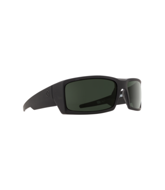 SPY SPY GENERAL SOFT MATTE BLACK SUNGLASSES w/ HAPPY GREY GREEN