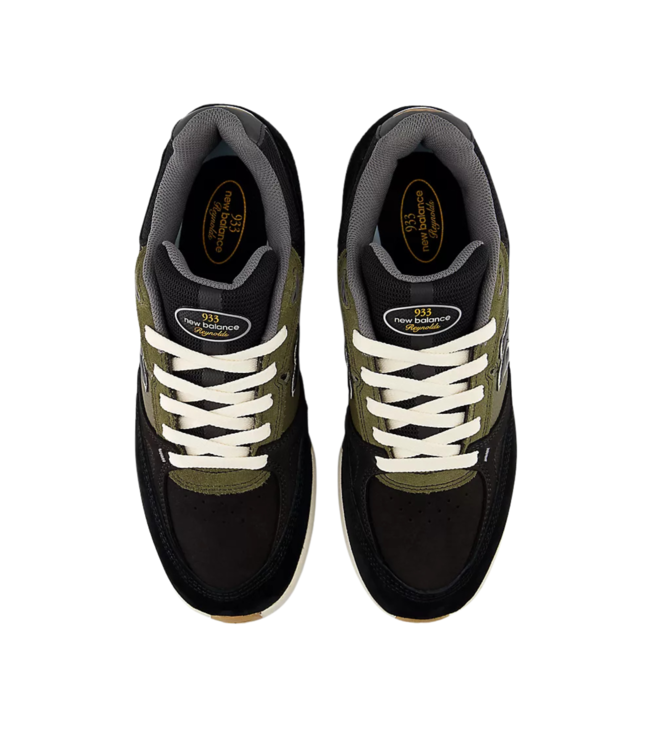 NEW BALANCE MENS 933 REYNOLDS SHOE BLACK/DARK OLIVINE