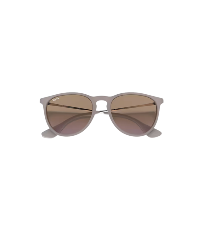 RAY-BAN ERIKA SUNGLASSES DARK RUBBER SAND w/ VIOLET GRADIENT BROWN