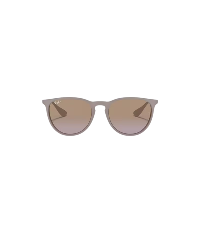 RAY-BAN ERIKA SUNGLASSES DARK RUBBER SAND w/ VIOLET GRADIENT BROWN
