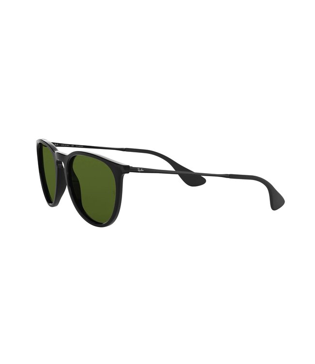 RAY-BAN ERIKA SUNGLASSES BLACK w/ GREEN POLAR