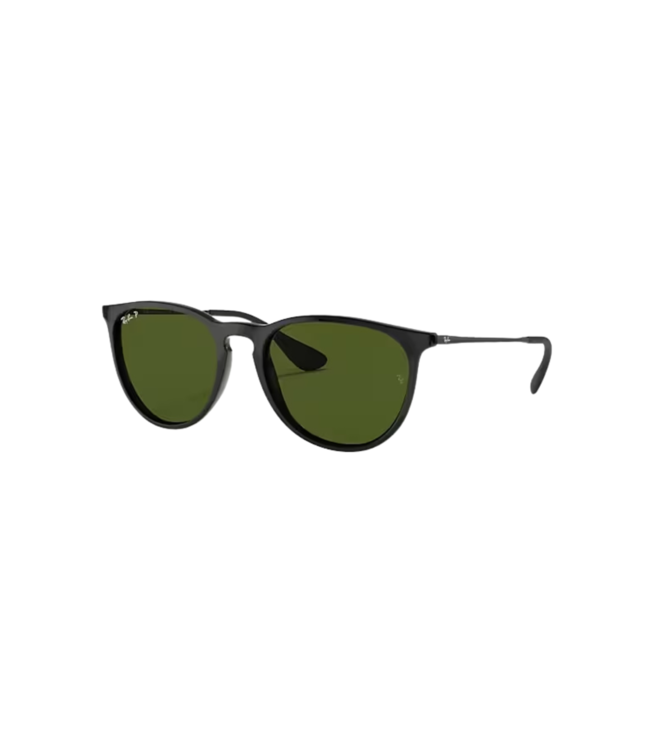 RAY-BAN ERIKA SUNGLASSES BLACK w/ GREEN POLAR