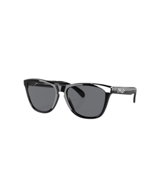 OAKLEY OAKLEY FROGSKINS POLISHED BLACK SUNGLASSES w/ GREY LENS