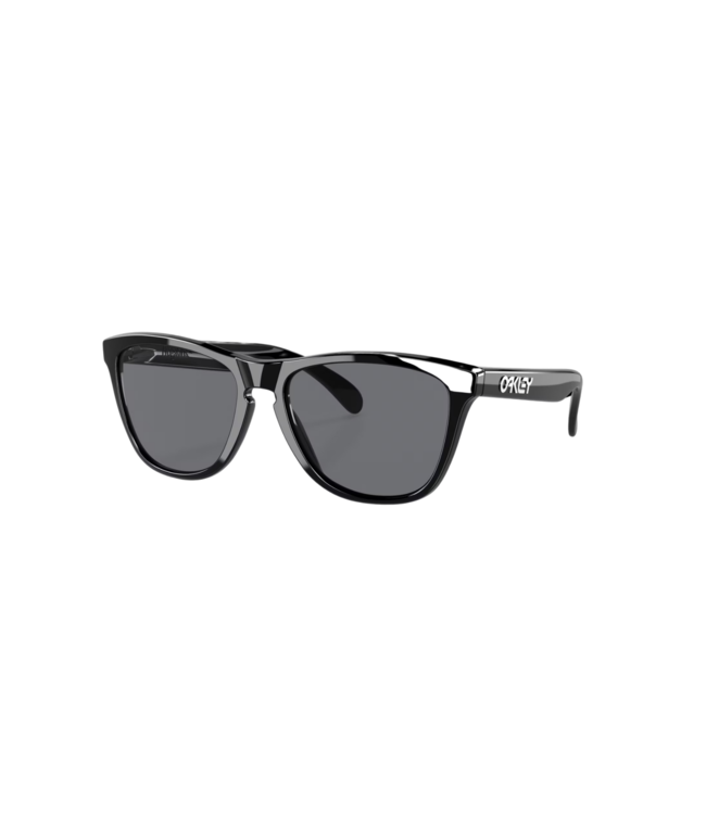 OAKLEY FROGSKINS POLISHED BLACK SUNGLASSES w/ GREY LENS