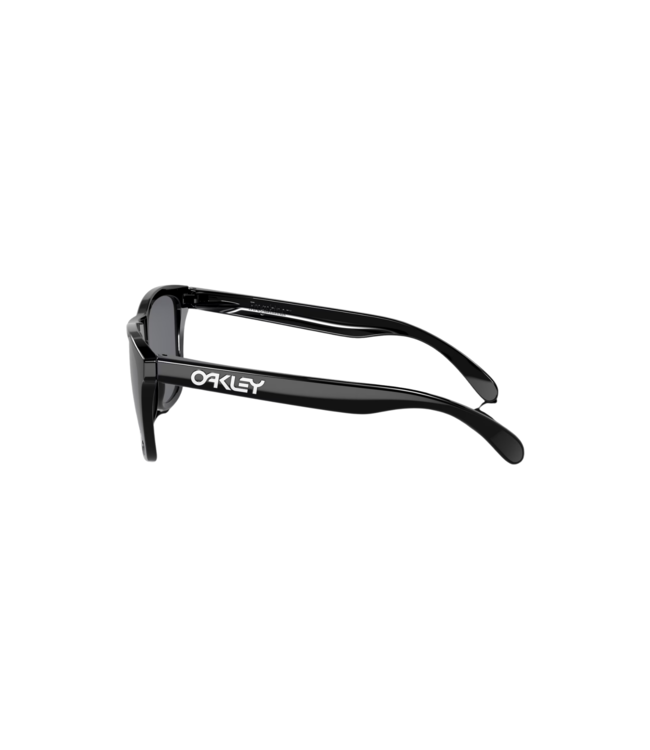 OAKLEY FROGSKINS POLISHED BLACK SUNGLASSES w/ GREY LENS