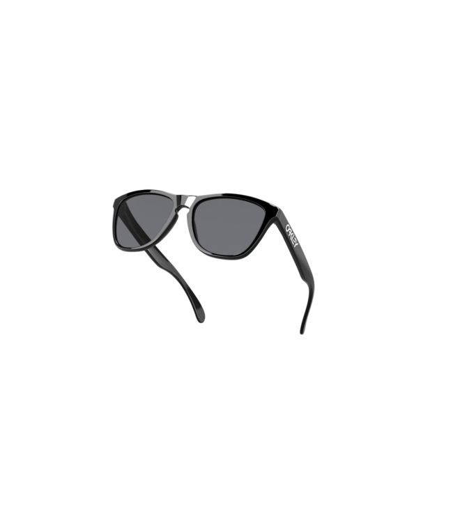 OAKLEY FROGSKINS POLISHED BLACK SUNGLASSES w/ GREY LENS