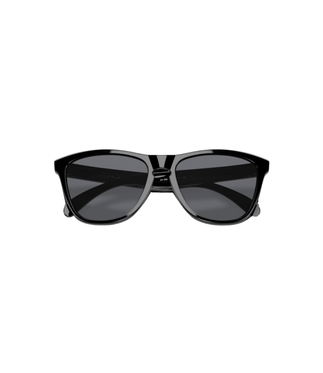 OAKLEY FROGSKINS POLISHED BLACK SUNGLASSES w/ GREY LENS