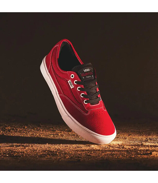 VANS SKATE CURREN CAPLES SHOES RED/WHITE
