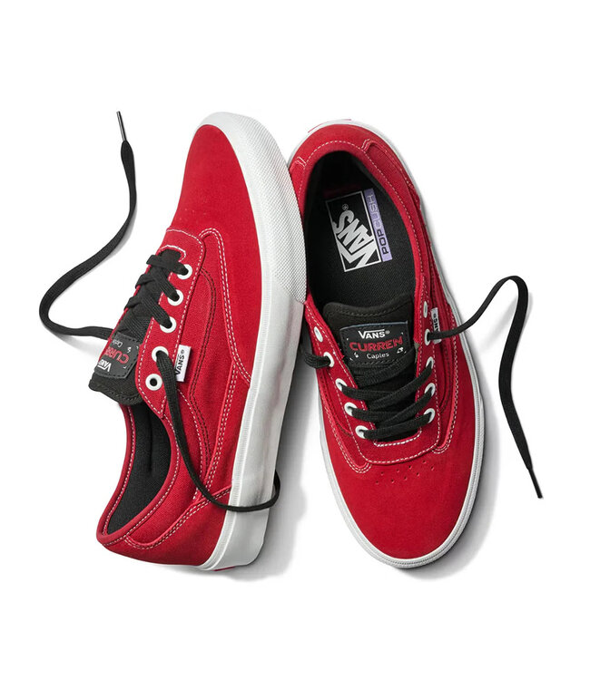 VANS SKATE CURREN CAPLES SHOES RED/WHITE