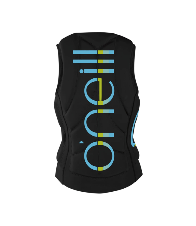O'NEILL WOMENS SLASHER FULL-ZIP COMP VEST BLACK/BLACK 2025