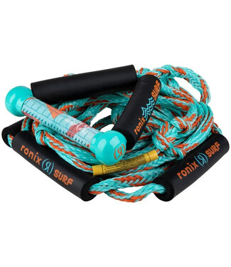 RONIX RONIX KIDS BUNGEE 8" SURF HANDLE LYCRA  GRIP W/ 25' 4-SECTION PE AQUA 2024