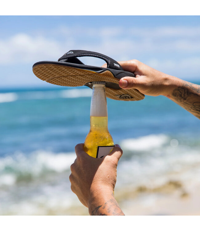 REEF MENS FANNING SANDALS TAN/NAVY/TAN