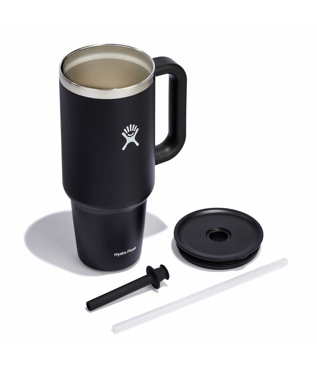 HYDRO FLASK 40OZ ALL ROUND TRAVEL TUMBLER BLACK