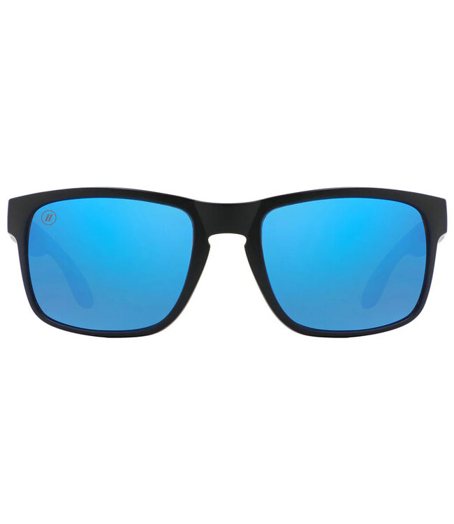 BLENDERS CANYON TUNDRA BLUE MATTE BLACK/MATTE BLUE SUNGLASSES w/BLUE POLARIZED MIRRORED