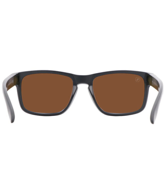 BLENDERS CANYON TUNDRA BLUE MATTE BLACK/MATTE BLUE SUNGLASSES w/BLUE POLARIZED MIRRORED