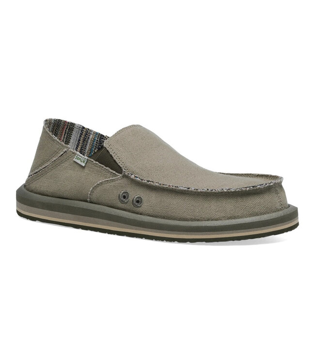 SANUK MENS DONNY HEMP LOAFER EARTH