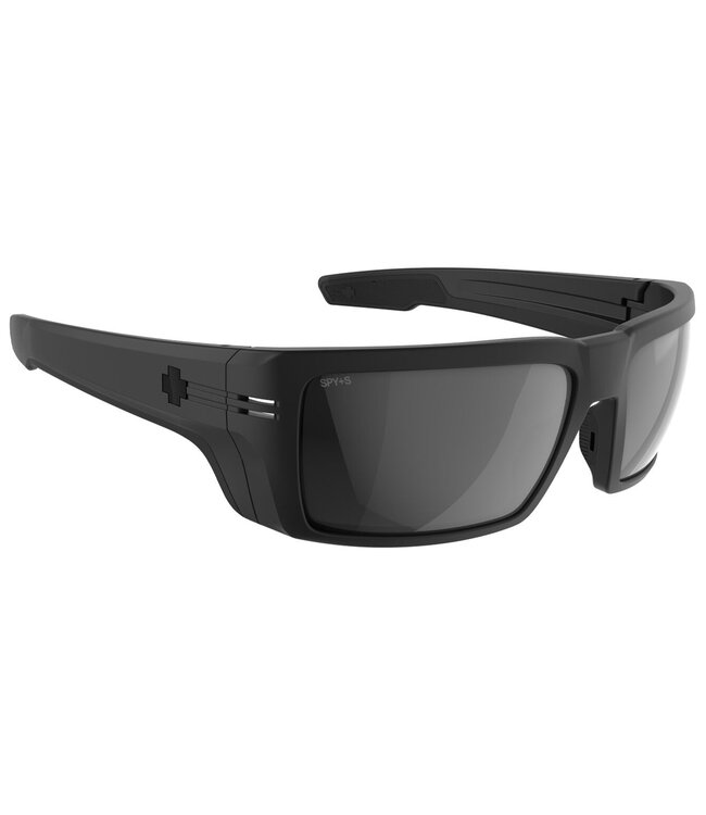 SPY REBAR ANSI RX MATTE BLACK SUNGLASSES w/HAPPY GRAY PHOTOCHROMIC