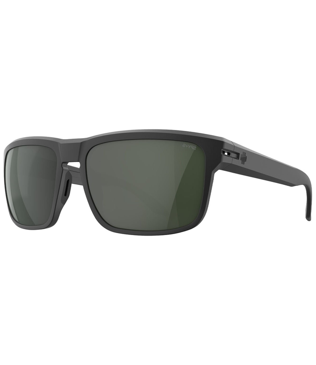 SPY REGION XL ANSI MATTE BLACK SUNGLASSES w/ HAPPY GRAY GREEN POLAR