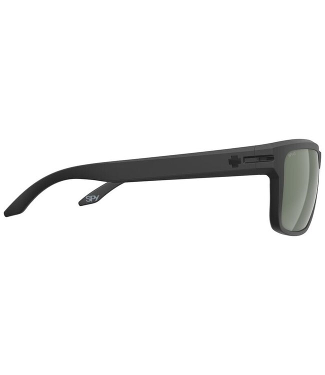 SPY REGION XL ANSI MATTE BLACK SUNGLASSES w/ HAPPY GRAY GREEN POLAR