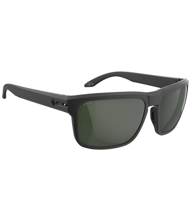 SPY REGION XL ANSI MATTE BLACK SUNGLASSES w/ HAPPY GRAY GREEN POLAR