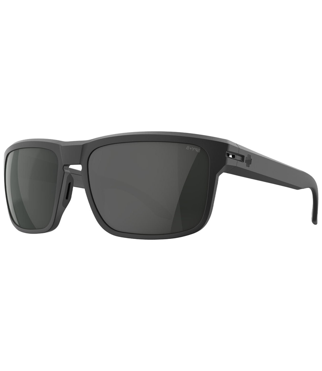 SPY REGION XL ANSI MATTE BLACK SUNGLASSES w/ HAPPY GRAY GREEN BLACK MIRROR POLAR