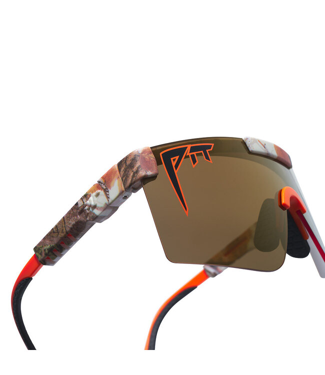 PIT VIPER THE ORIGINAL ACTUALBUSH WIDE SUNGLASSES w/HDPV POLAR GOLD