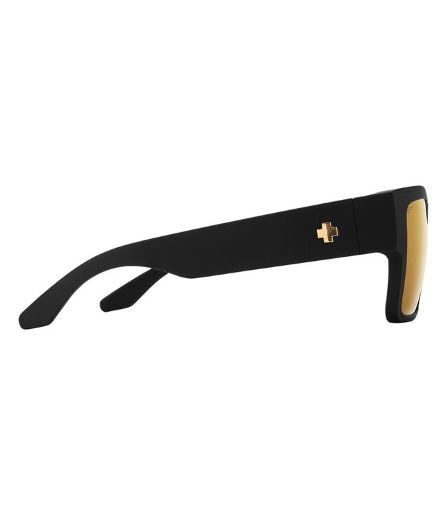 SPY CYRUS CLUB MIDNITE SOFT MATTE BLACK SUNGLASSES w/HAPPY BRONZE GOLD MIRROR