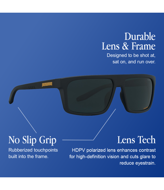 PIT VIPER TURBOSHAFT LANDLOCKED SUNGLASSES w/ HDPV POLAR SMOKE